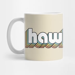 Hawkwind - Retro Rainbow Typography Faded Style Mug